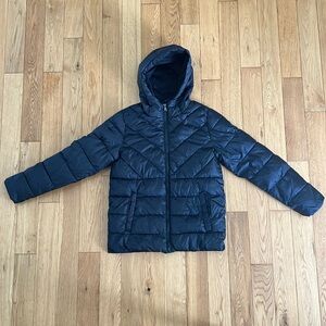Perry Ellis Black (actually black) puffer jacket size 14/16 used but good shape